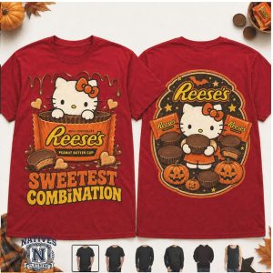 Hello Kitty Reese's Peanut Butter Cup Halloween Cute T Shirt