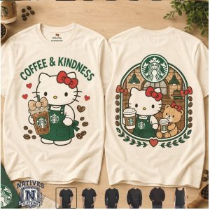 Hello Kitty Starbucks Coffee And Kindness Barista Cute T Shirt