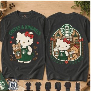 Hello Kitty Starbucks Coffee And Kindness Barista Cute T Shirt