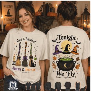 Hocus Pocus Witches Broom Tonight We Fly T Shirt