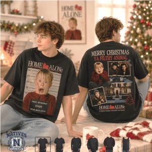 Home Alone Filthy Animal Mugshot Kevin McCallister Christmas T Shirt