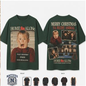 Home Alone Filthy Animal Mugshot Kevin McCallister Christmas T Shirt