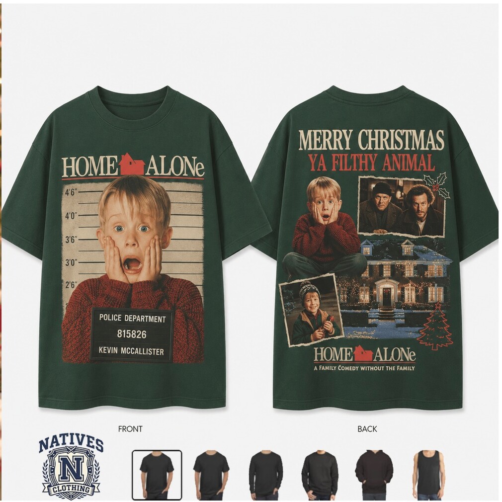 Home Alone Filthy Animal Mugshot Kevin McCallister Christmas T Shirt Home Alone Filthy Animal Mugshot Kevin McCallister Christmas T Shirt