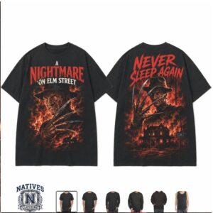 Horror Movie Freddy Krueger Never Sleep Again Graphic T Shirt