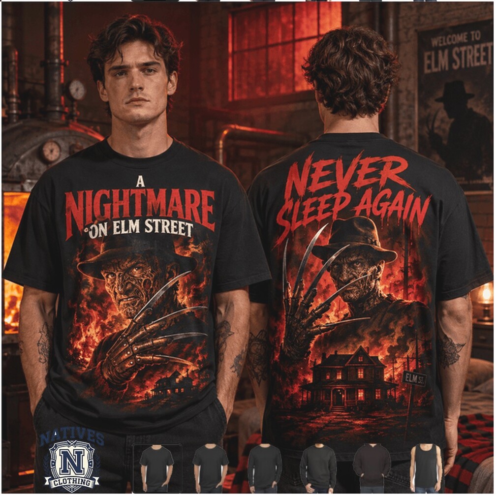 Horror Movie Freddy Krueger Never Sleep Again Graphic T Shirt Horror Movie Freddy Krueger Never Sleep Again Graphic T Shirt