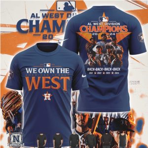 Houston Astros AL West Division Champions 2024 Back To Back T Shirt