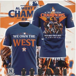 Houston Astros AL West Division Champions 2024 Back To Back T Shirt
