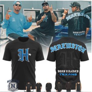Houston Texans Born X Raised Screwston Lettering T Shirt