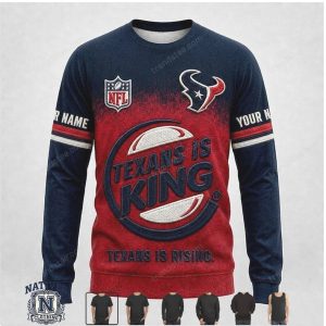 Houston Texans Custom Name Graphic Football Apparel Hoodie T Shirt