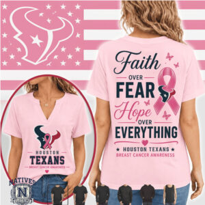 Houston Texans Faith Over Fear Breast Cancer Awareness T Shirt