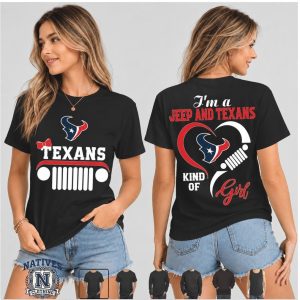 Houston Texans Jeep Heartbeat Kind Of Girl T Shirt