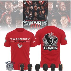 Houston Texans Swarm City 2025 Playoffs Football T Shirt