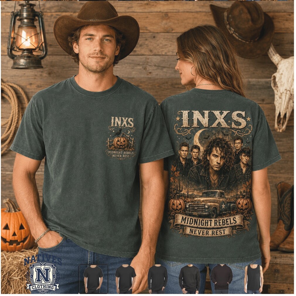 INXS Band Midnight Rebels Halloween Vintage Country T Shirt INXS Band Midnight Rebels Halloween Vintage Country T Shirt