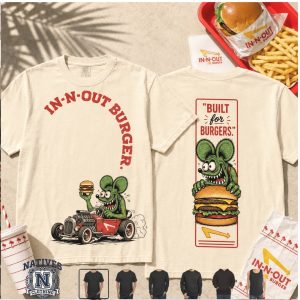 In N Out Burger Built For Burgers Rat Car T Shirt