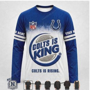 Indianapolis Colts Custom Name Colts Is King Graphic Apparel