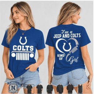 Indianapolis Colts Jeep Kind Of Girl Heart T Shirt