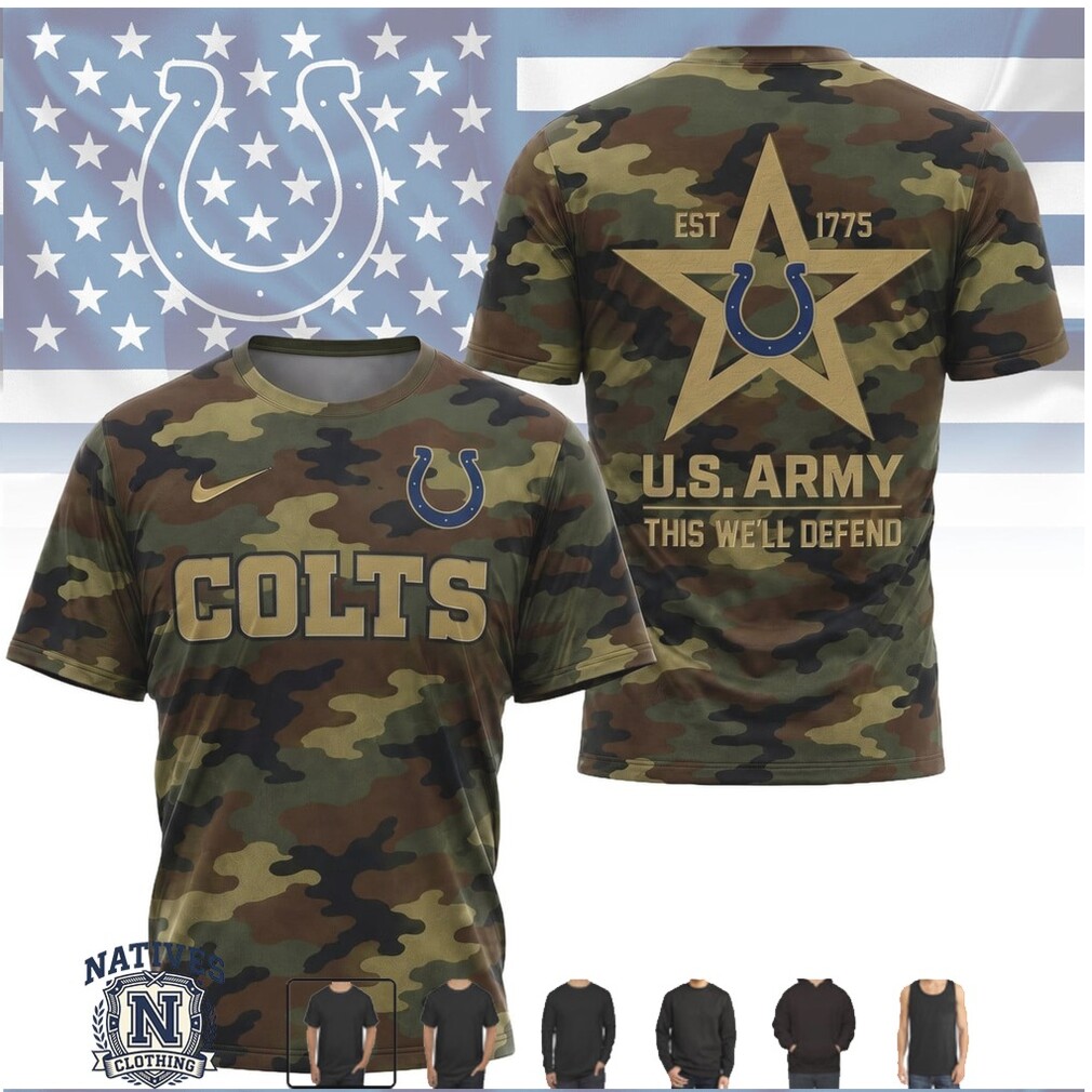 Indianapolis Colts US Army Camo Star Salute To Service T Shirt Indianapolis Colts US Army Camo Star Salute To Service T Shirt