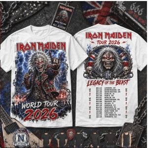 Iron Maiden Legacy Of The Beast World Tour 2026 British Metal T Shirt
