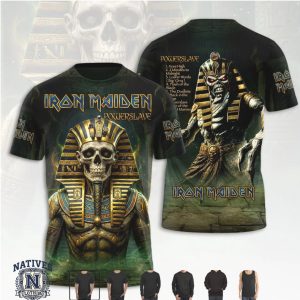 Iron Maiden Powerslave Ancient Egyptian Mummy Skull T Shirt