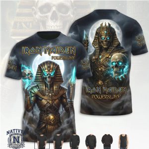 Iron Maiden Powerslave Egyptian Pharaoh Skull T Shirt