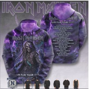 Iron Maiden Run For Your Lives 2026 World Tour Heavy Metal T Shirt