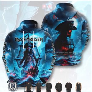 Iron Maiden Run For Your Lives Pirate Skull Tour T Shirt