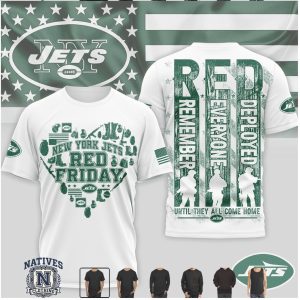 New York Jets Red Friday Remember Deployed Heart T Shirt