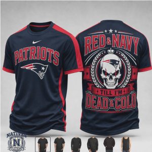 New England Patriots Skull Logo Till Dead And Cold Football T Shirt