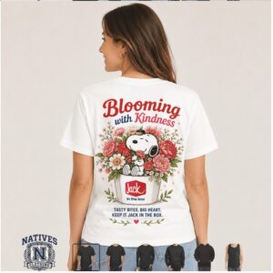 Jack In The Box Snoopy Bloom With Kindness T Shirt