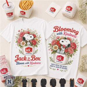 Jack In The Box Snoopy Bloom With Kindness T Shirt