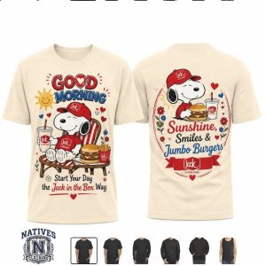 Jack In The Box Snoopy Good Morning Jumbo Burgers T Shirt