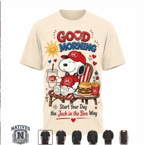 Jack In The Box Snoopy Good Morning Jumbo Burgers T Shirt