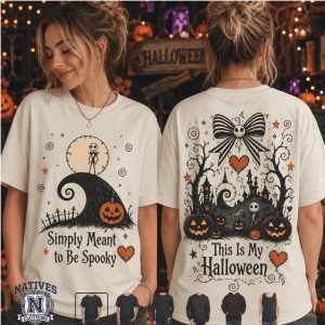 Jack Skellington Spooky Halloween Pumpkin Night Graphic T Shirt