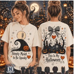 Jack Skellington Spooky Halloween Pumpkin Night Graphic T Shirt