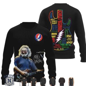 Jerry Garcia Guitar Design Grateful Dead Music Fan T Shirt