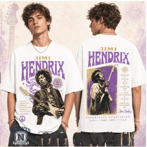 Jimi Hendrix Experience Vintage 1970 Rock Legend Graphic T Shirt