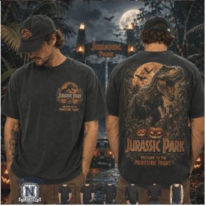 Jurassic Park Prehistoric Fright Halloween T Rex Vintage T Shirt