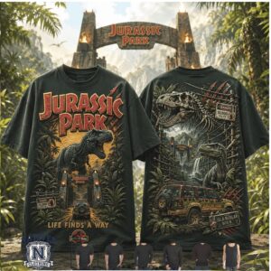 Jurassic Park T Rex Dinosaur Life Finds A Way T Shirt