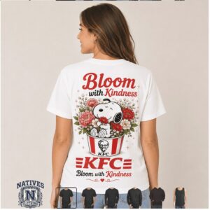 KFC Snoopy Bloom With Kindness Flower Bucket T Shirt