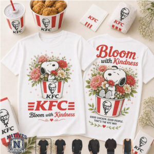 KFC Snoopy Bloom With Kindness Flower Bucket T Shirt