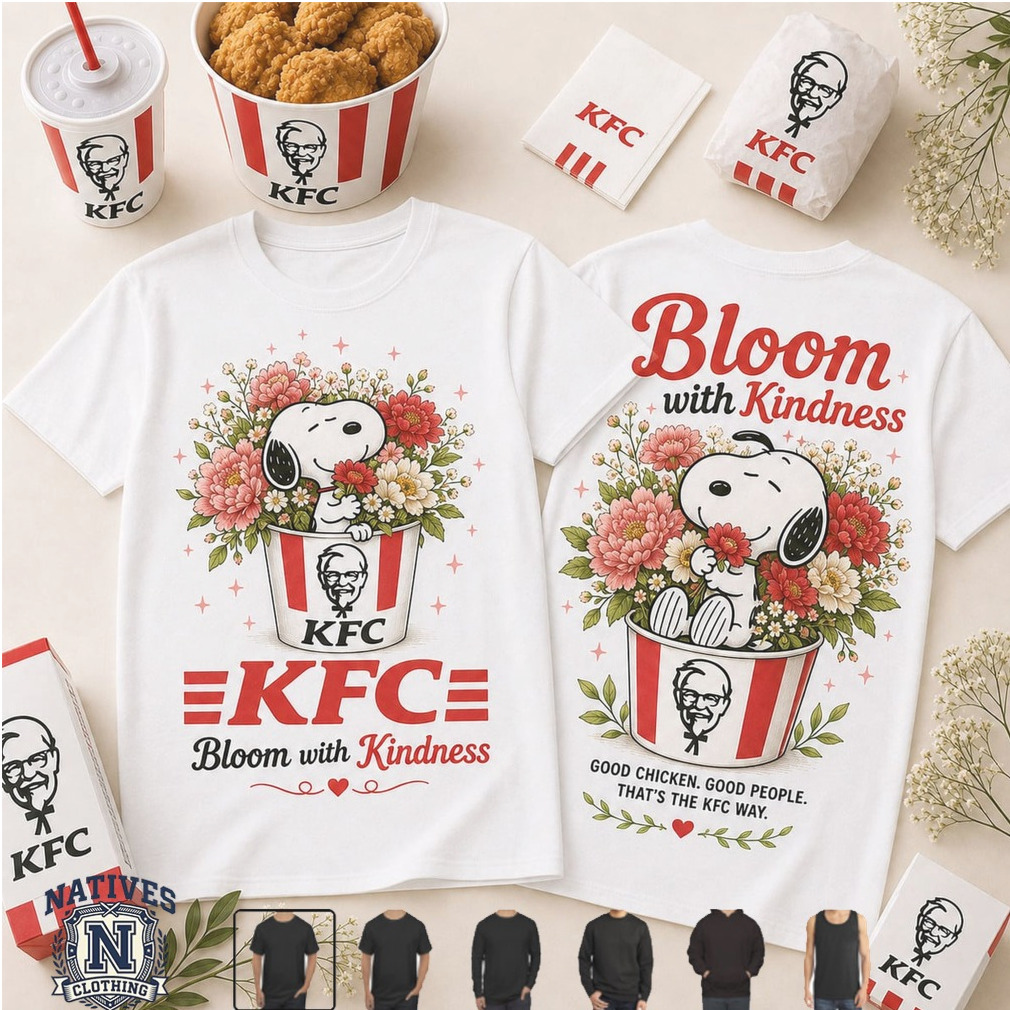 KFC Snoopy Bloom With Kindness Flower Bucket T Shirt KFC Snoopy Bloom With Kindness Flower Bucket T Shirt