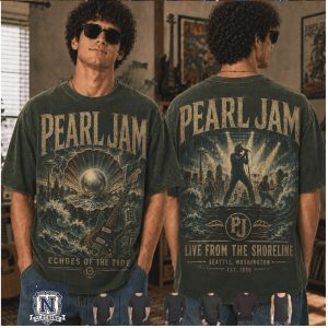 Pearl Jam Seattle Rock Band Echoes Of The Tide Graphic T Shirt