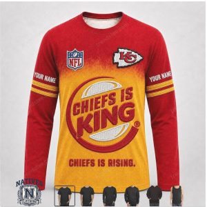 Kansas City Chiefs Custom Name Graphic Football Apparel Hoodie Shirt