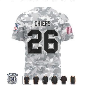 Kansas City Chiefs Digital Camo Salute To Service Jersey T Shirt