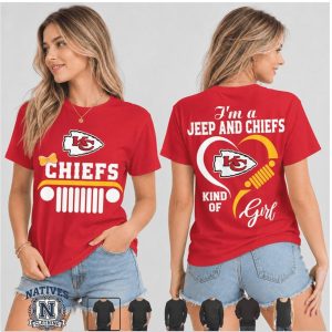 Kansas City Chiefs Jeep Heartbeat Kind Of Girl T Shirt