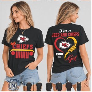 Kansas City Chiefs Jeep Heartbeat Kind Of Girl T Shirt