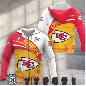 Kansas City Chiefs NFL Skyline Graphic Printed T Shirt Hoodie