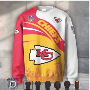 Kansas City Chiefs NFL Skyline Graphic Printed T Shirt Hoodie
