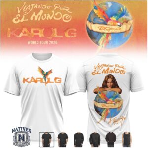 Karol G Tropitour World Tour 2026 Latin Pop Concert White T Shirt