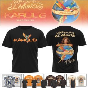 Karol G Tropitour World Tour 2026 Viajando Por El Mundo T Shirt
